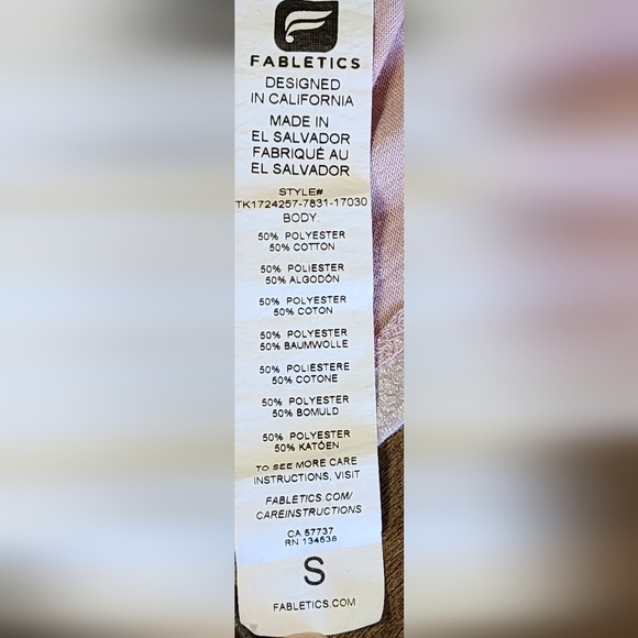 Fabletics Women's Laurel Tank Top, Mauve/Silver Shimmer, Size Small, S - Picture 10 of 12